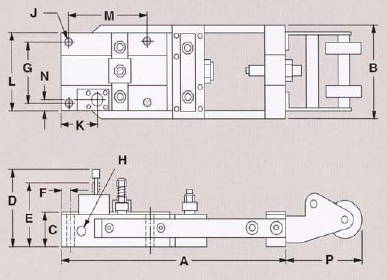 Zangenvorschub, Zangenvorschübe pneumatisch Zangenvorschub, Zangenvorschübe pneumatisch